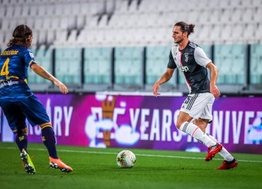 Juventus 'lu Adrien Rabiot, 26 Haziran 2020' de İtalya 'nın Allianz Stadyumu' nda Juventus ile ABD Lecce arasında oynanan 2019 / 20 karşılaşmasında - Fotoğraf Fabrizio Carabelli / LM
