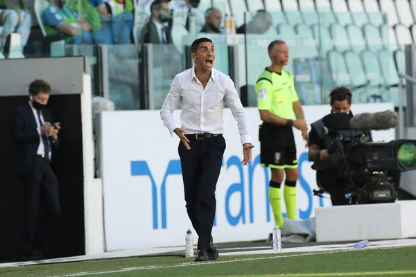 Moreno Longo Torino Trainer Beim Spiel Juventus Gegen Torino Turin — Stockfoto