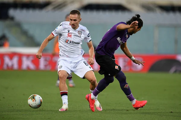 Cagliari calcio 'dan Marco Rog ACF Fiorentina, Cagliari' ye karşı Floransa 'da, 8 Temmuz 2020 - LM / Matteo Papini