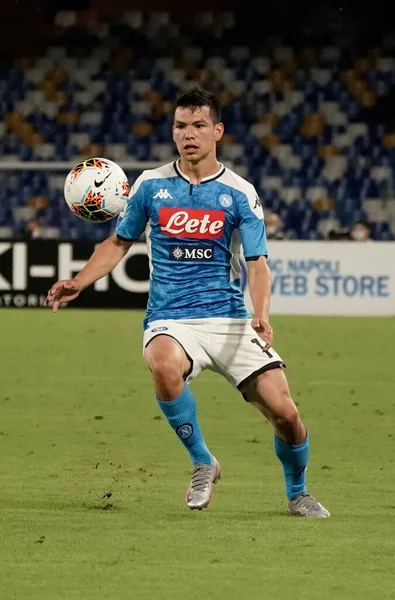 Napoli Lozano 'yu Napoli-Spal maçı sırasında Napoli, İtalya' daki San Paolo Stadyumu 'nda işe almak, 28 Haziran 2020 - LM / Marco Iorio
