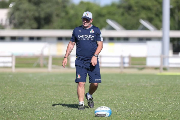 Alessandro Troncon Backs Italrugby Coach Italy Rugby Team Training Parma — Stock Photo, Image