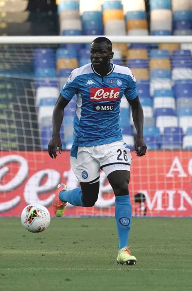 Kalidou Koulibaly Napoli Acción Durante Napoli Spal Estadio San Paolo — Foto de Stock