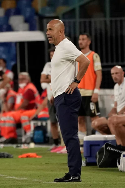 Luigi Bigio Entrenador Gestos Spal Durante Napoli Spal Estadio San — Foto de Stock