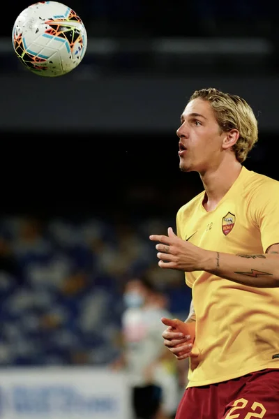 Nicol Zaniolo Roma Entraîne Avant Match Serie Tim Entre Ssc — Photo