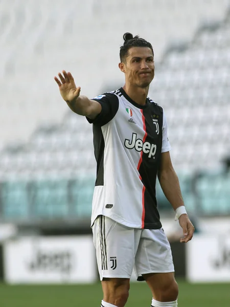 Cristiano Ronaldo Juventus Durante Juventus Torino Turín Italia Julio 2020 — Foto de Stock