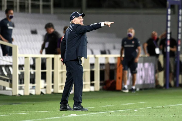 Giuseppe Iachini Manager Acf Fiorentina Gestów Podczas Fiorentina Hellas Verona — Zdjęcie stockowe