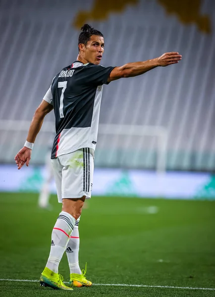 Cristiano Ronaldo Juventus Serie 2019 Meccs Során Juventus Lecce Allianz — Stock Fotó