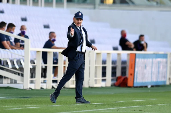 Giuseppe Iachini Manager Acf Fiorentina Gestów Podczas Fiorentina Hellas Verona — Zdjęcie stockowe