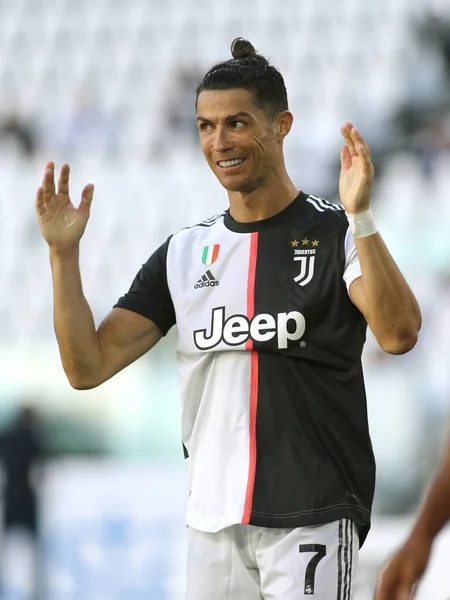 Cristiano Ronaldo Juventus Pendant Juventus Torino Turin Italie Juillet 2020 — Photo