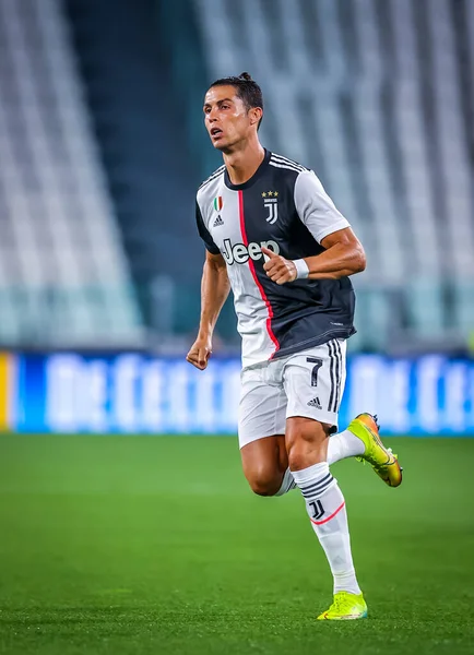 Cristiano Ronaldo Juventus Během Série 2019 Zápas Juventus Lecce Stadionu — Stock fotografie