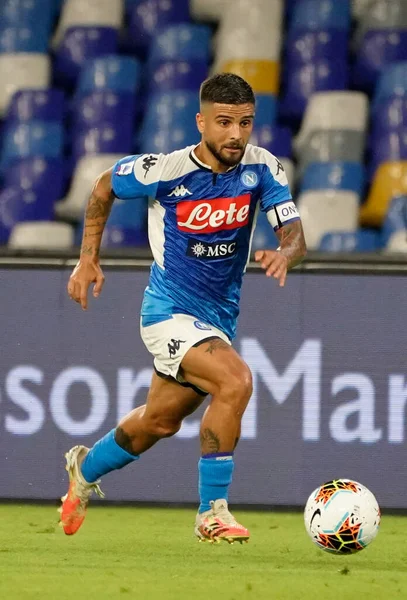 Napoli 'den Lorenzo Insigne, SSC Napoli ile AS Roma arasında oynanan Serie A TIM karşılaşmasında 5 Temmuz 2020 tarihinde San Paolo Stadyumu Fotoğrafı LPS / MARCO IORIO / LM