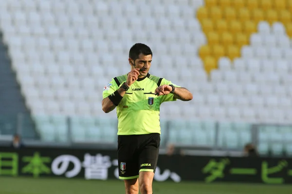 Fabio Maresca Arbitro Durante Juventus Torino Torino Luglio 2020 Claudio — Foto Stock