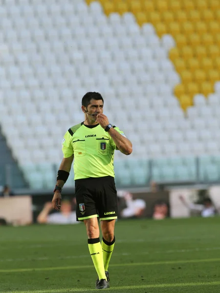 Fabio Maresca Arbitre Lors Juventus Torino Turin Italie Juillet 2020 — Photo