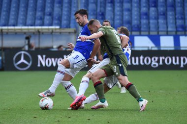 Federico bonazzoli (sampdoria), jakub jankto (sampdoria), marko rog (cagliari) 15 Temmuz 2020 'de Genova, İtalya' da Sampdoria - LM / Danilo Vigo