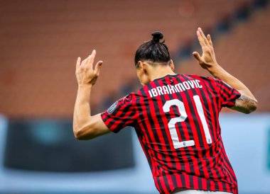 AC Milan 'dan Zlatan Ibrahimoviç, 15 Temmuz 2020' de San Siro Stadyumu 'nda AC Milan ile Parma Calcio arasında oynanan 2019 / 20 karşılaşmasında - Fotoğraf: Fabrizio Carabelli / LM
