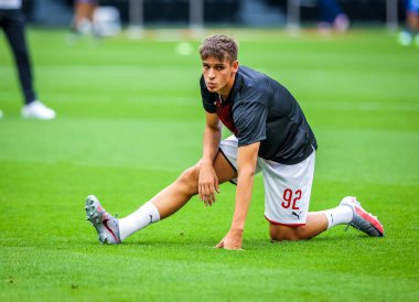 15 Temmuz 2020 'de İtalya' nın San Siro Stadyumu 'nda AC Milan ile Parma Calcio arasında oynanan 2019 / 20 karşılaşmasında AC Milan' dan Olzer - Fotoğraf: Fabrizio Carabelli / LM