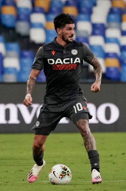 19 Temmuz 2020 'de SSC Napoli ile Udinese arasında oynanan Serie A TIM karşılaşmasında Udinese' li Rodrigo Javier De Paul, İtalya 'nın Napoli şehrindeki San Paolo Stadyumu' nda LPS / MARCO IORIO / LM
