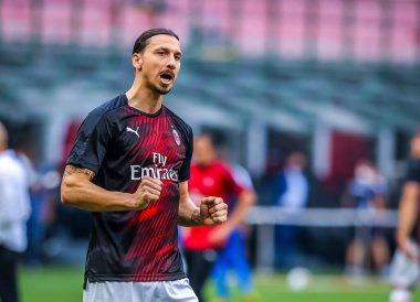 AC Milan 'dan Zlatan Ibrahimoviç, 15 Temmuz 2020' de San Siro Stadyumu 'nda AC Milan ile Parma Calcio arasında oynanan 2019 / 20 karşılaşmasında - Fotoğraf: Fabrizio Carabelli / LM
