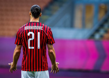 AC Milan 'dan Zlatan Ibrahimoviç, 15 Temmuz 2020' de San Siro Stadyumu 'nda AC Milan ile Parma Calcio arasında oynanan 2019 / 20 karşılaşmasında - Fotoğraf: Fabrizio Carabelli / LM