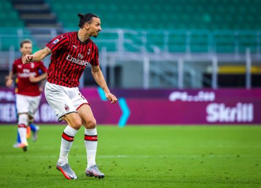 AC Milan 'dan Zlatan Ibrahimoviç, 15 Temmuz 2020' de San Siro Stadyumu 'nda AC Milan ile Parma Calcio arasında oynanan 2019 / 20 karşılaşmasında - Fotoğraf: Fabrizio Carabelli / LM