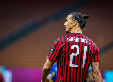 AC Milan 'dan Zlatan Ibrahimoviç, 15 Temmuz 2020' de San Siro Stadyumu 'nda AC Milan ile Parma Calcio arasında oynanan 2019 / 20 karşılaşmasında - Fotoğraf: Fabrizio Carabelli / LM