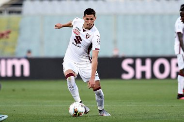 Torino FC 'den sasa lukiç, 19 Temmuz 2020' de İtalya 'nın Floransa kentindeki Artemio Franchi Stadyumu' nda Torino 'ya karşı Fiorentina maçında eylem halindeydi - LM / Matteo Papini