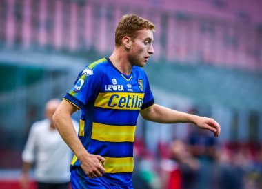 Parma Calcio takımından Dejan Kulusevski 15 Temmuz 2020 'de San Siro Stadyumu' nda AC Milan ile Parma Calcio arasında oynanan 2019 / 20 karşılaşmasında - Fotoğraf: Fabrizio Carabelli / LM