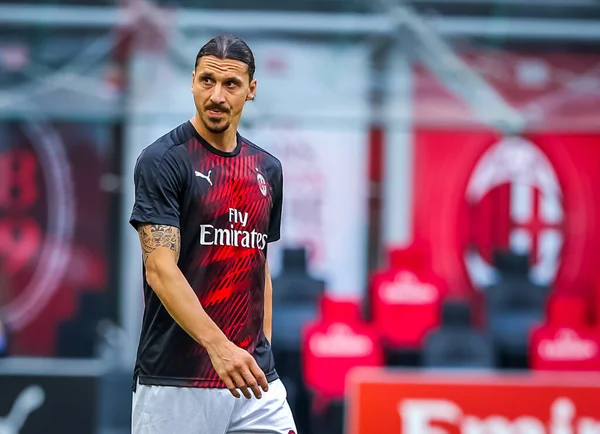 Zlatan Ibrahimovic Milan Serie 2019 Mérkőzés Között Milan Parma Calcio — Stock Fotó