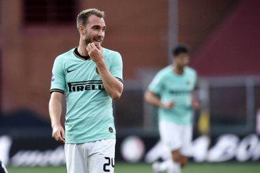 Cenova, İtalya 'da Cenova, 25 Temmuz 2020 - LM / Matteo Papini' de Cenova-FC Internazionale davasında görev yapan FC inter 'den Christian eriksen