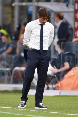 Antrenör Antonio Conte (inter), İtalya 'nın Milano kentindeki San Siro Stadyumu' nda Inter-Fiorentina maçında 22 Temmuz 2020 - LM / Luca Rossini