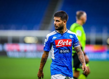 Serie A 2019 / 20 karşılaşmasında SSC Napoli 'den Lorenzo Insigne ile San Siro Stadyumu' nda SSC Napoli arasında 28 Temmuz 2020 - Fotoğraf Fabrizio Carabelli / LM