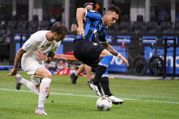 Lautaro martinez (inter), İtalya 'nın Milano kentindeki San Siro Stadyumu' nda Inter-Fiorentina maçında, 22 Temmuz 2020 - LM / Luca Rossini
