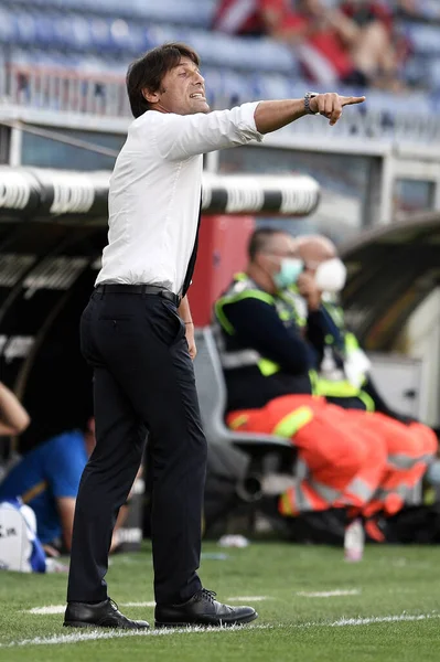 Antonio Conte Manager Inter Gestures Genua Internazionale Genova Włochy Lipca — Zdjęcie stockowe