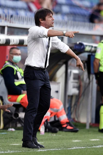Антоніо Конте Менеджер Inter Gestures Genoa Internazionale Genova Italy July — стокове фото