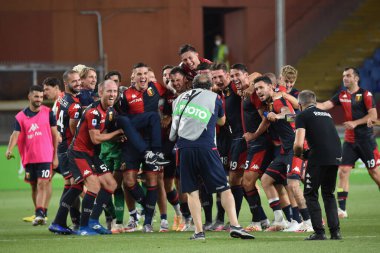 Cenova, İtalya 'da Cenova' da Hellas Verona 'ya karşı Ceneviz Savaşı sırasında Ceneviz sevinci - LM / Danilo Vigo