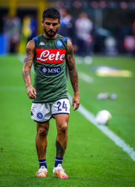 Serie A 2019 / 20 karşılaşmasında SSC Napoli 'den Lorenzo Insigne ile San Siro Stadyumu' nda SSC Napoli arasında 28 Temmuz 2020 - Fotoğraf Fabrizio Carabelli / LM