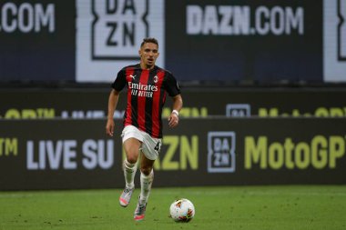 Milan-Cagliari Calcio maçında İsmael Bennacer (Milano) Milan, İtalya 'daki Stadio San Siro' da, Ağustos 01: 20 - LM / Luca Rossini