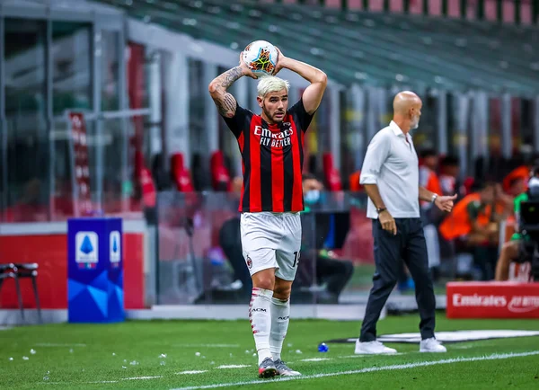 Theo Hernandez Milan Serie 2019 Match Mellan Milan Cagliari Calcio — Stockfoto