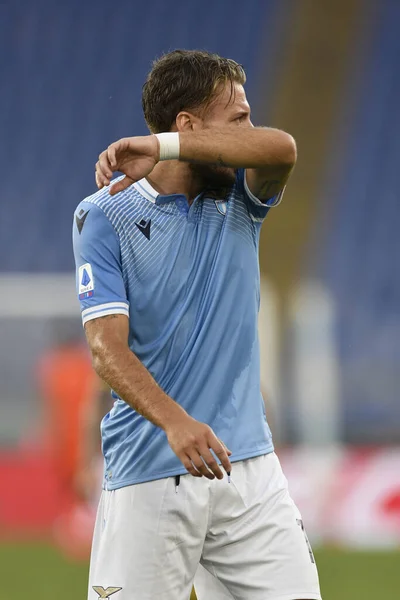 Ciro Immobile Lazio Während Lazio Brescia Rom Italien Juli 2020 — Stockfoto