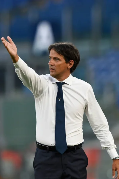 Simone Inzaghi Entrenador Lazio Durante Lazio Brescia Roma Italia Julio — Foto de Stock