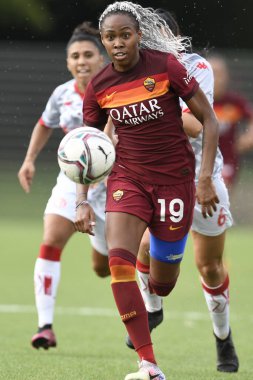 Roma 'da AS Roma' ya karşı Pembe Bari davasında Thomas Lindsey, 30 Ağustos 2020 - LM / Claudio Pasquazi