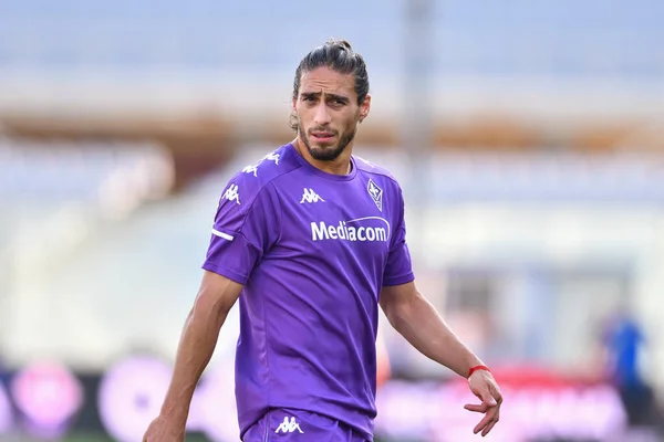 Martin Caceres Φιορεντίνα Κατά Διάρκεια Της Fiorentina Reggiana Στη Φλωρεντία — Φωτογραφία Αρχείου