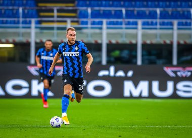 FC Internazionale 'den Christian Eriksen FC Internazionale ile AC Pisa 1909 arasındaki 2020 / 21 sezonunda 19 Eylül 2020 - Fotoğraf Fabrizio Carabelli / LM