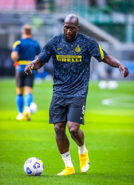 FC Internazionale 'den Romelu Lukaku, FC Internazionale - FC Internazionale - AC Pisa 1909, San Siro Stadyumu - Fotoğraf Fabrizio Carabelli / LM