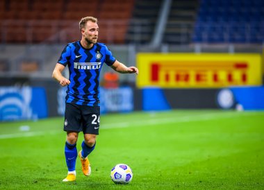 FC Internazionale 'den Christian Eriksen FC Internazionale ile AC Pisa 1909 arasındaki 2020 / 21 sezonunda 19 Eylül 2020 - Fotoğraf Fabrizio Carabelli / LM