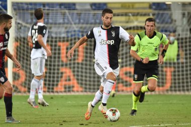 29 Temmuz 2020 'de İtalya' nın başkenti Cagliari 'deki Sardegna Arena' da Juventus 'a karşı açılan Cagliari davasındaki Simone Muratore of Juventus - LM / Luigi Canu