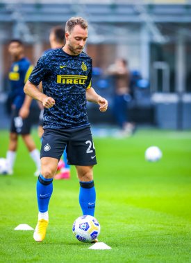 FC Internazionale 'den Christian Eriksen FC Internazionale ile AC Pisa 1909 arasındaki 2020 / 21 sezonunda 19 Eylül 2020 - Fotoğraf Fabrizio Carabelli / LM