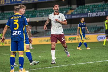 Leonardo spinazzola (as roma), 19 Eylül 2020 'de İtalya' nın Verona kentindeki Bentegodi Stadyumu 'nda Roma' ya karşı Hellas Verona maçında - LM / Alessio Marini