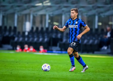 FC Internazionale 'den Nicolo Barella FC Internazionale - FC Internazionale - San Siro Stadyumu' nda 19 Eylül 2020 - Fotoğraf Fabrizio Carabelli / LM