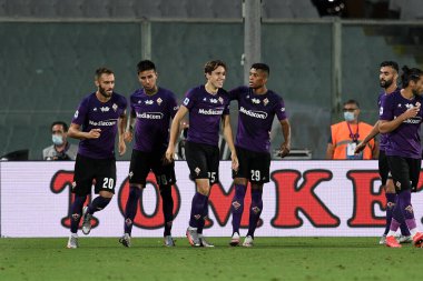 Federico chiesa (fiorentina) mutluluk golü 29 Temmuz 2020 Floransa, İtalya 'da Fiorentina vs Bologna maçında - LM / Matteo Papini
